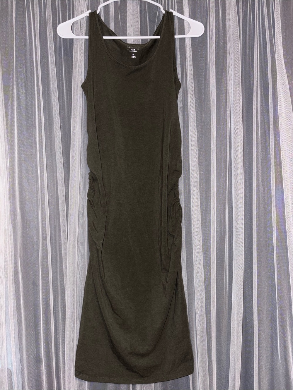Isabel Maternity by Ingrid & Isabel Olive Green Sleeveless Midi Tank Dress
